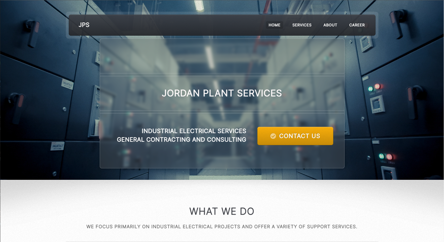 Industrial electrical contractor's Website