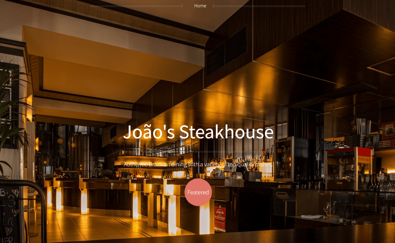 Website for Brazilian Steakhouse